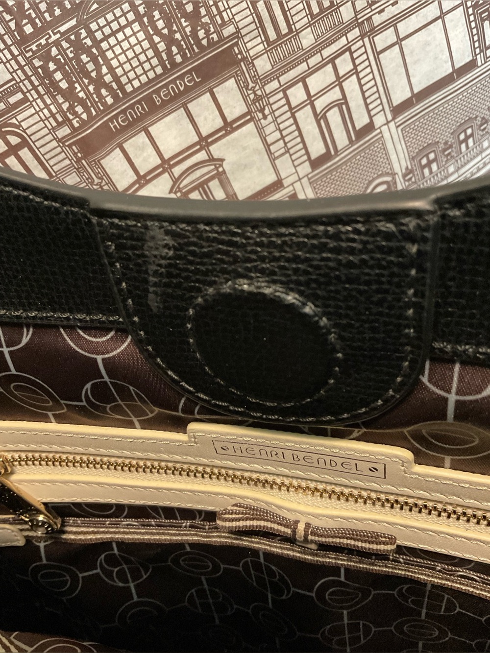 Henri Bendel West 57th Embellished Floral Appliqué Crossbody Hobo - Picture 12 of 16